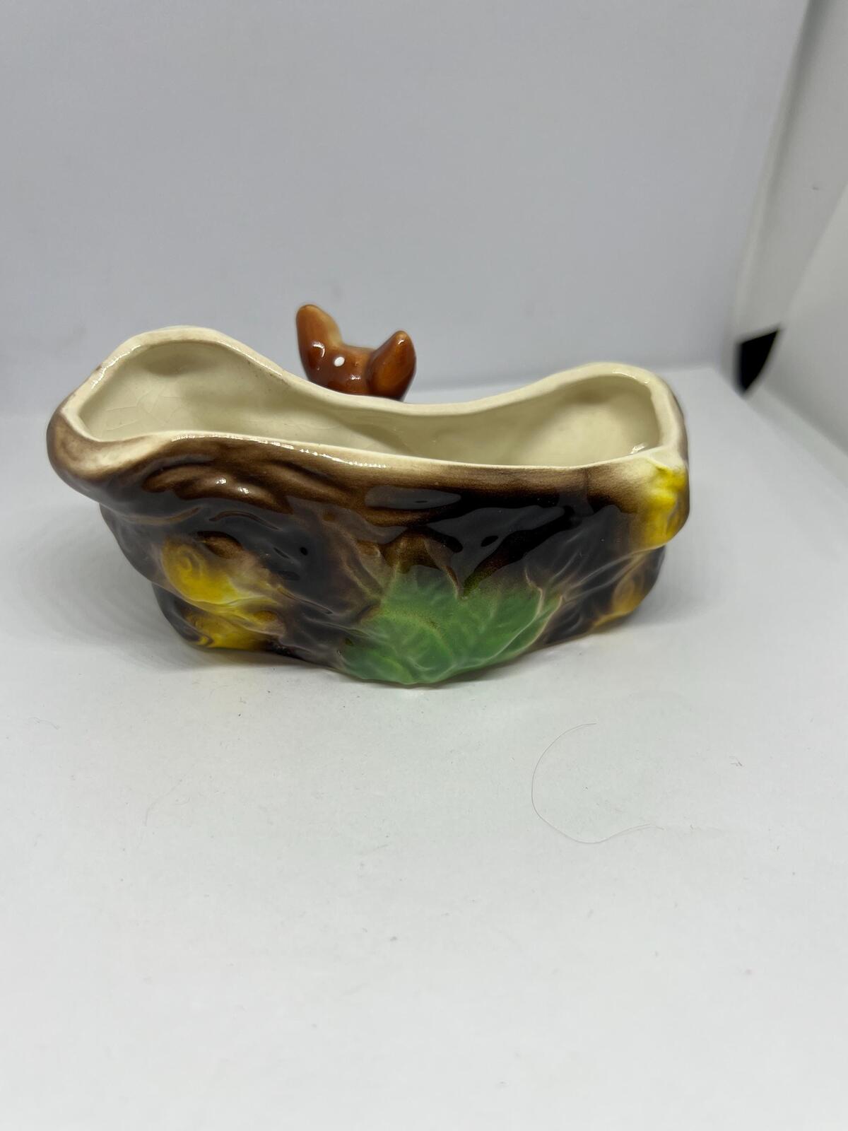 Vintage Posy Vase Fauna Deer Fawn Figure. Stamped Eastgate.