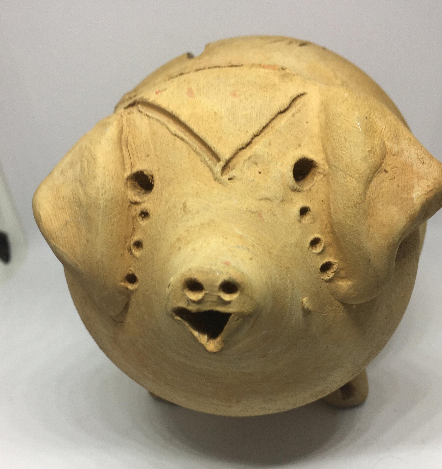 Studio pottery piggy bank.