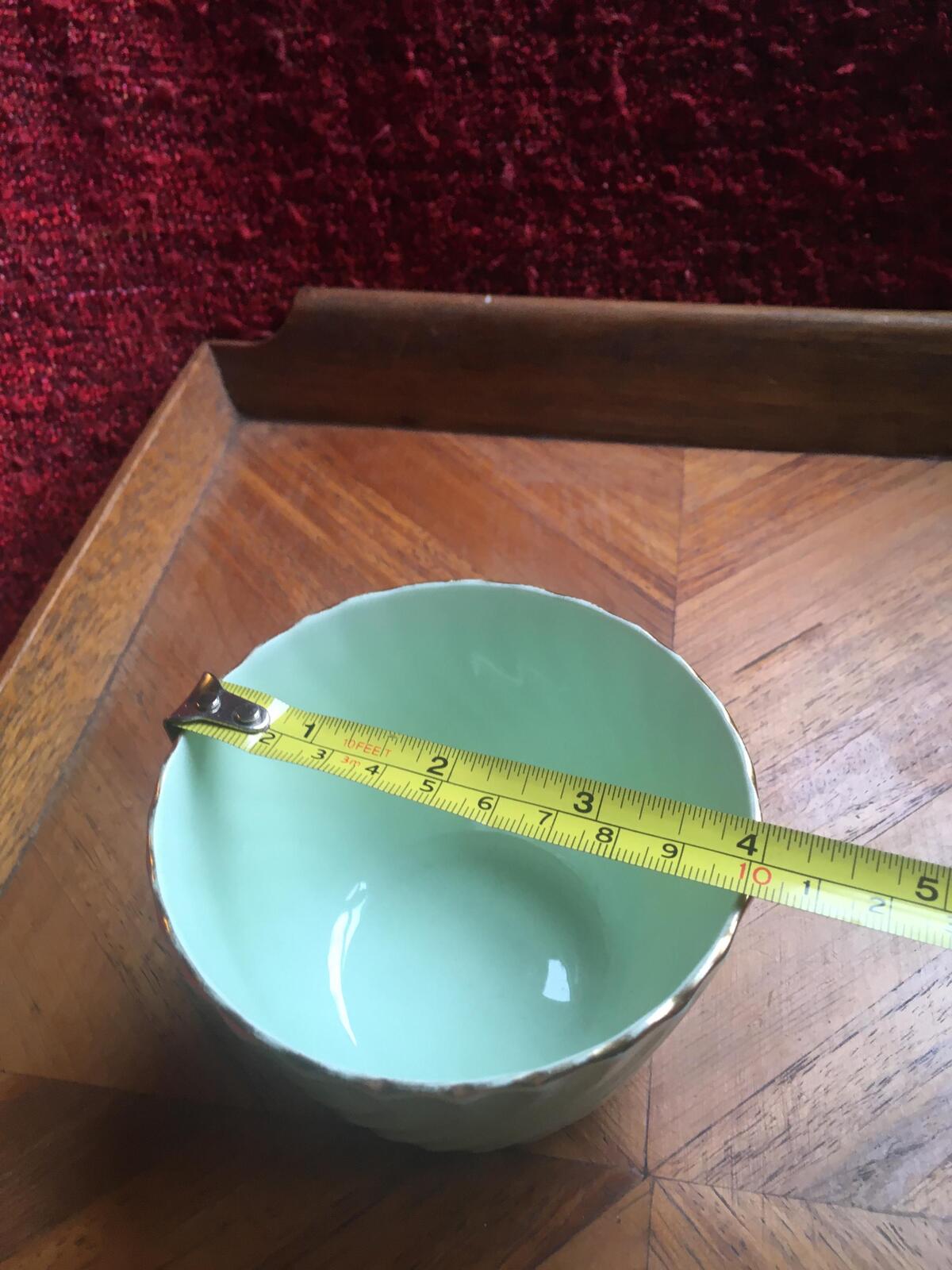 Vintage Minton shell green sugar bowl. Minton collectors gift.