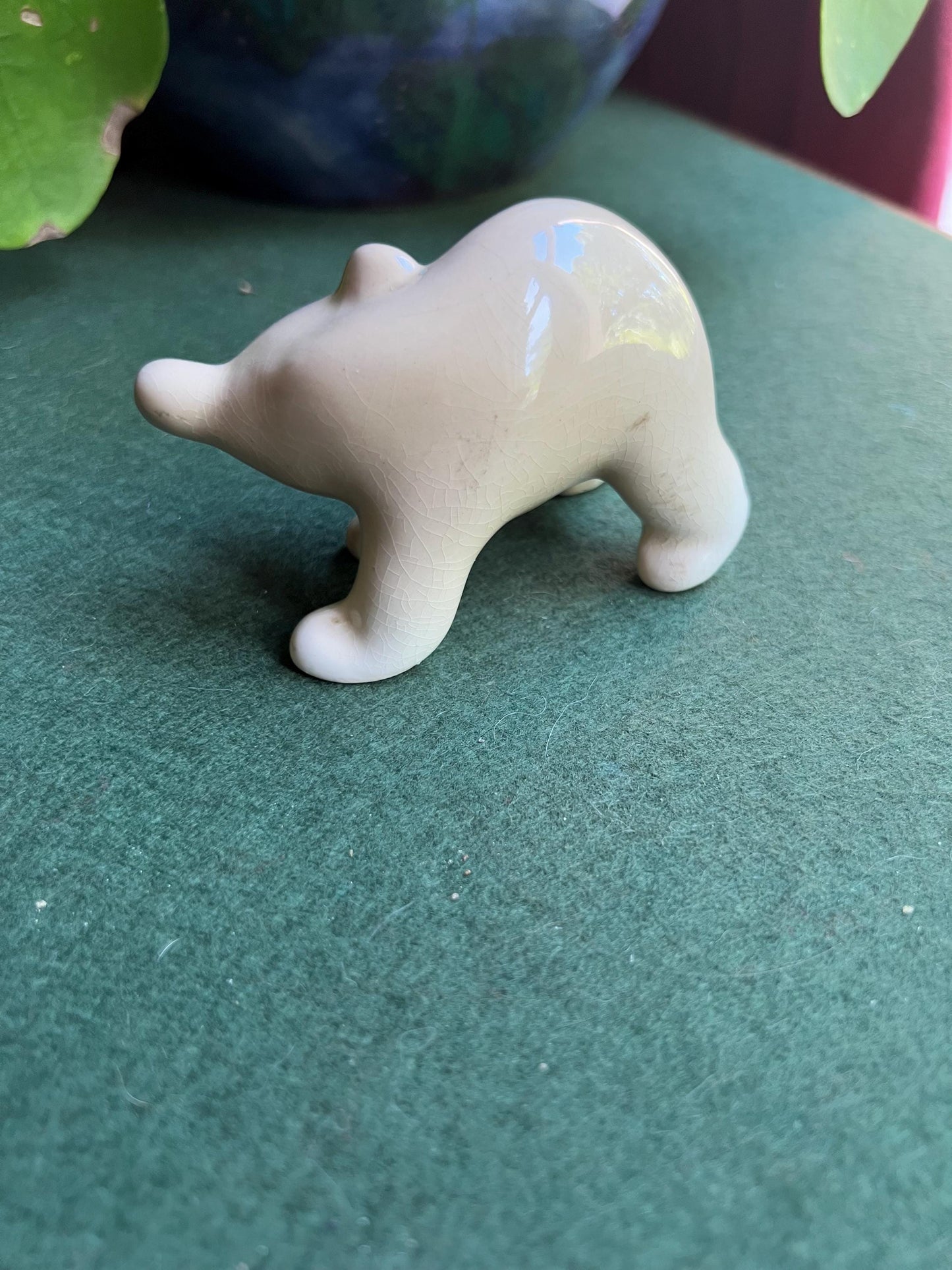 Ceramic Baby polar bear figurine Stamped WR Midwinter Burslem England.