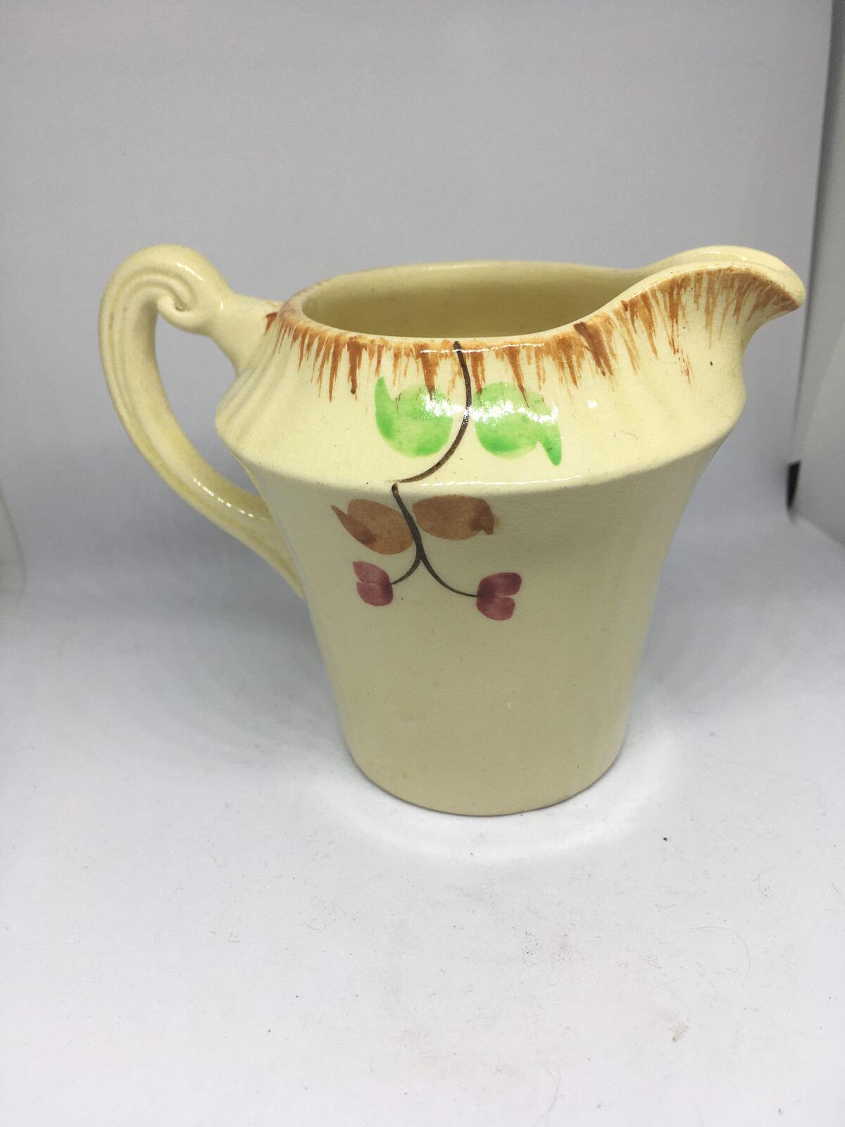Beautiful vintage hand-painted creamer milk jug. Gloria England.