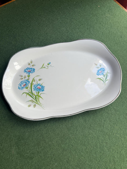 Beautiful ceramic dressing table tray. Stamped Glo-White Alfred Meakin England.