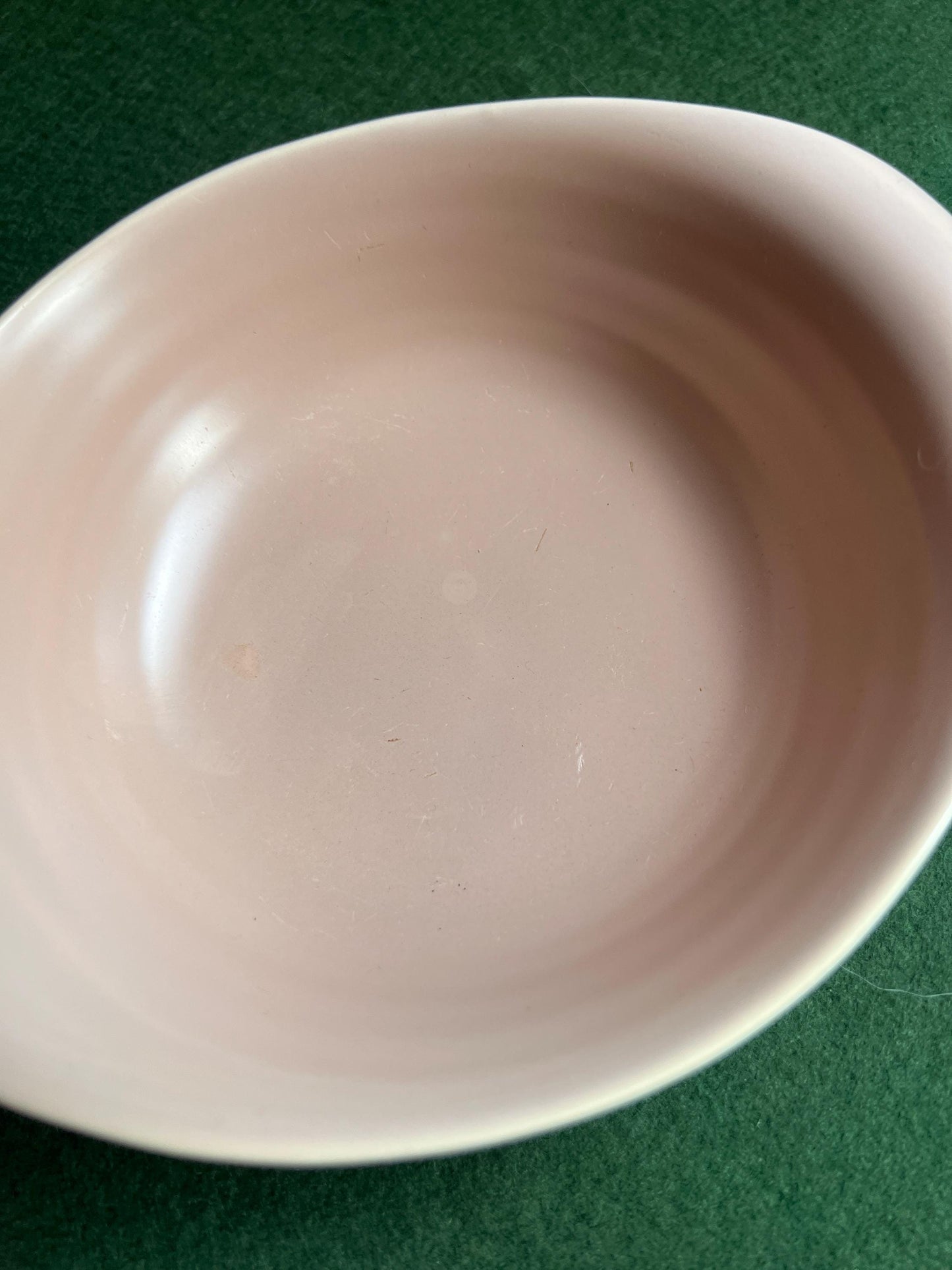 Vintage Poole pottery Seagull pink oval handled serving trinket dish.