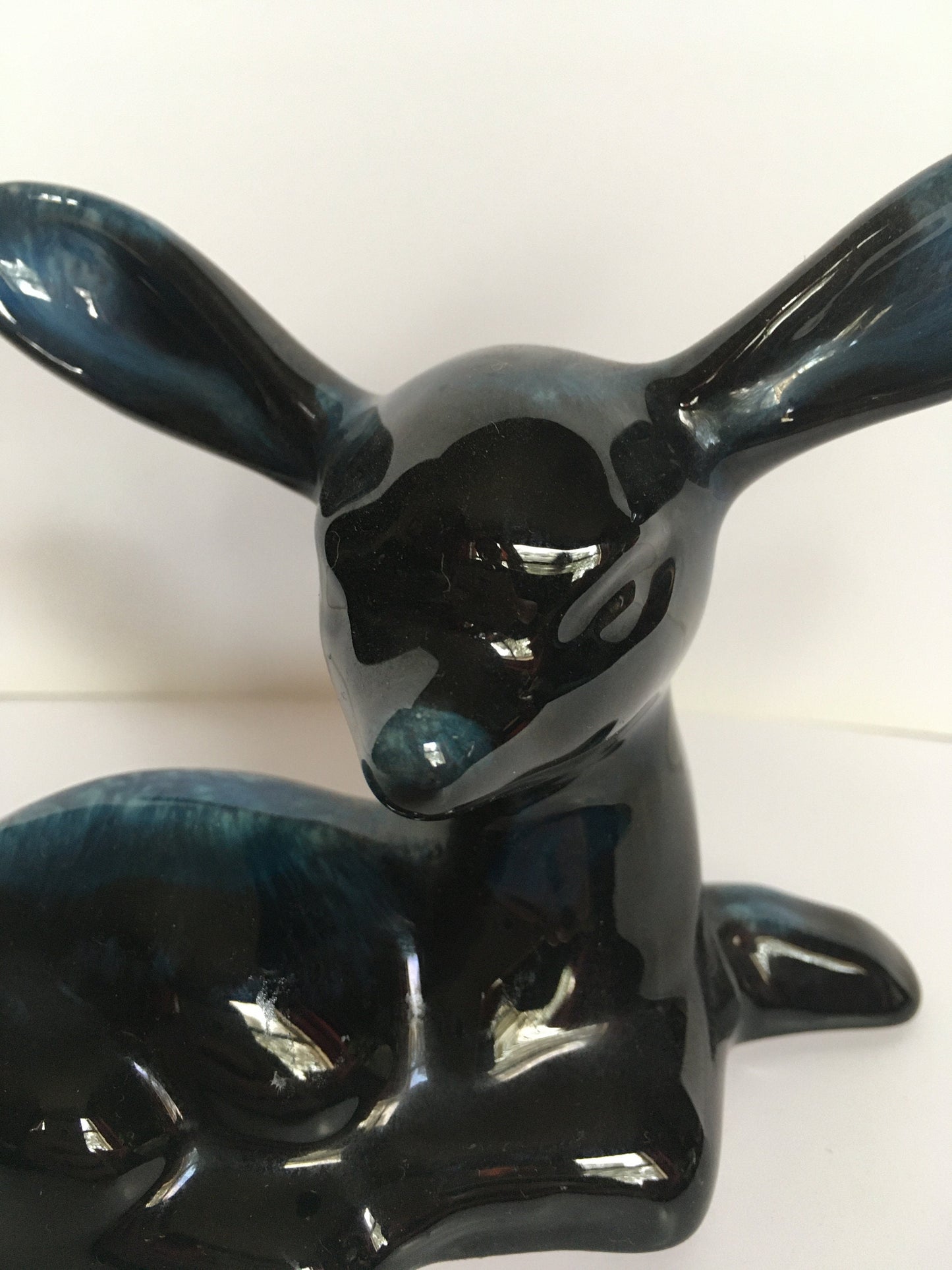Beautiful resting fawn. Canadian Blue mountain pottery.