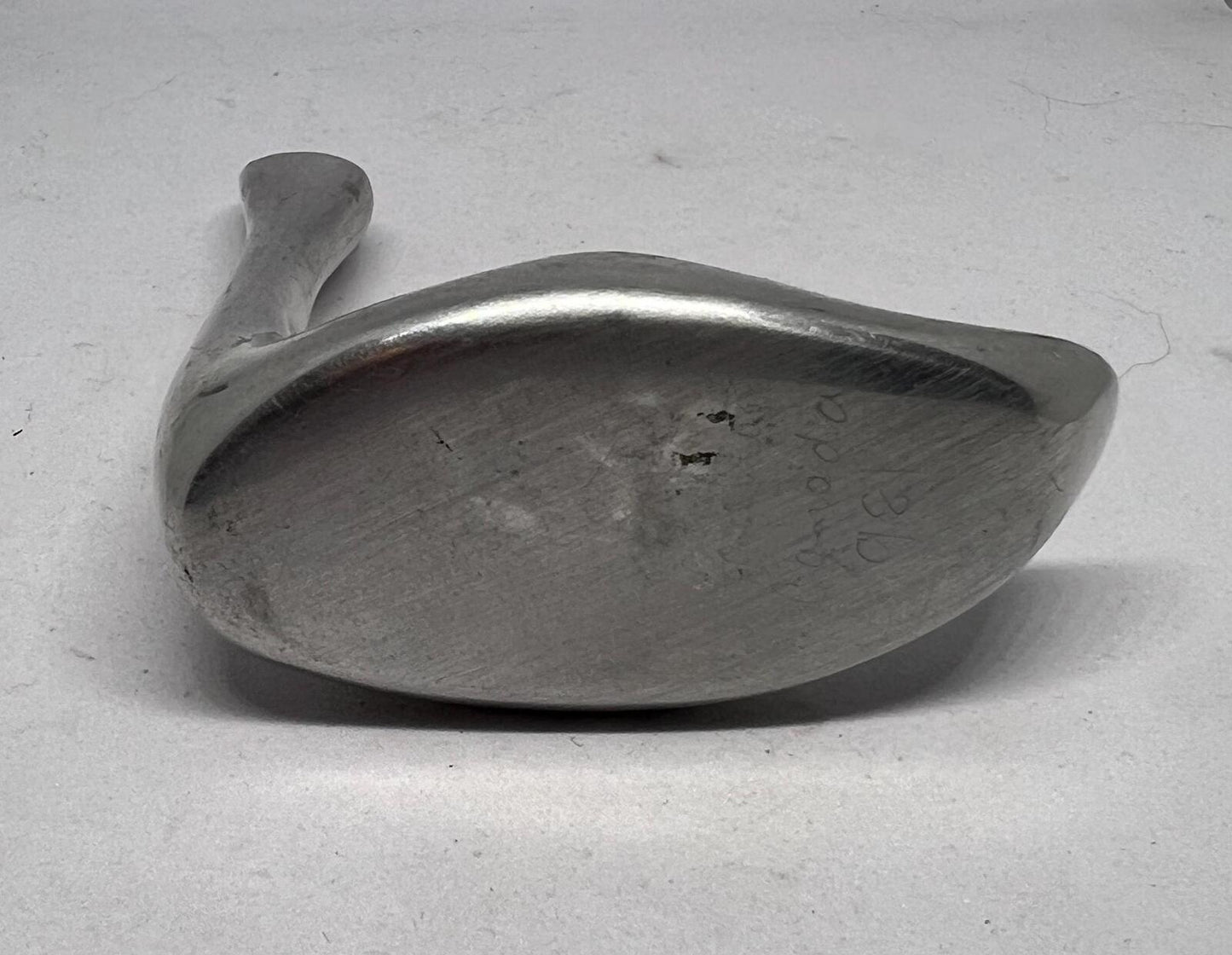 Silver tone swan figurine ring holder.  Signed to base Indistinct Canada 981.