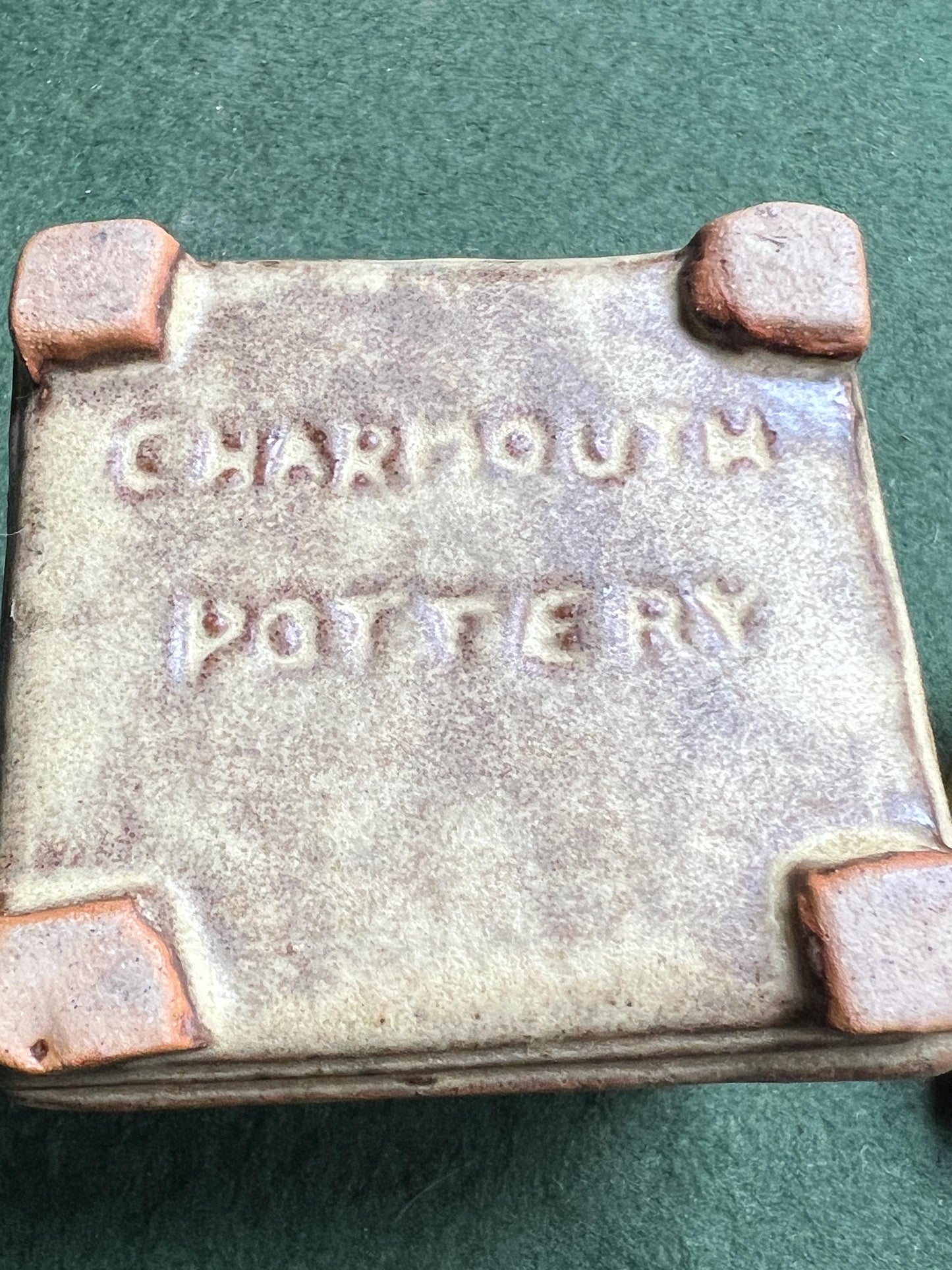 Vintage Bee Hive Honey Pot. Stamped Charmouth Pottery Mike Hendrick Studio.
