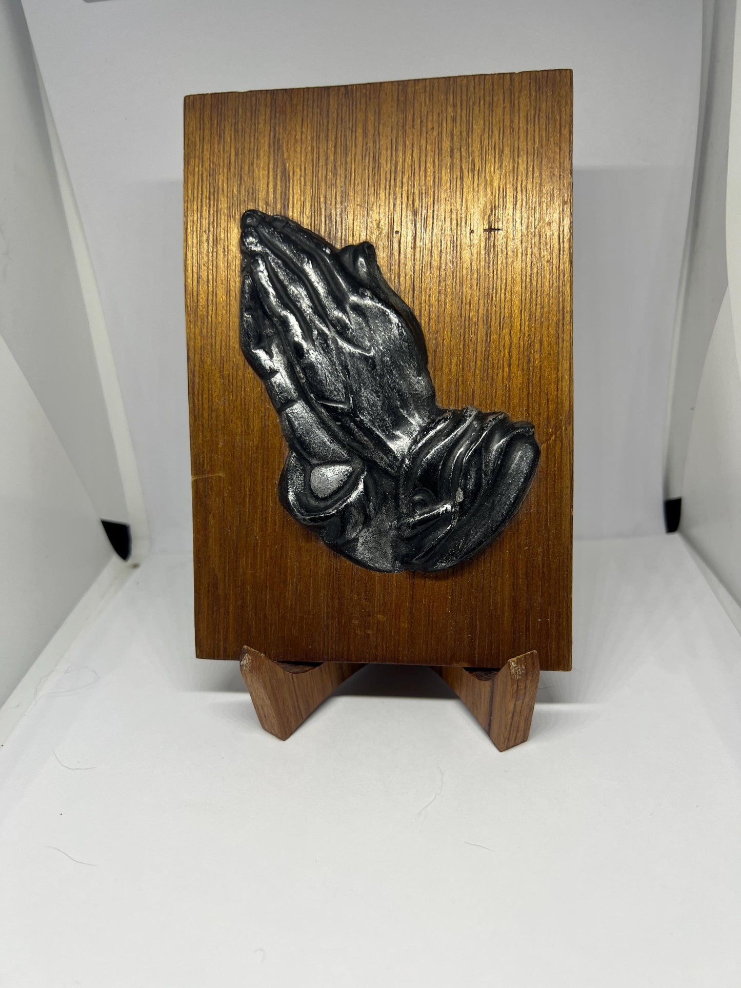 Praying Hand plaque. Kelham Crafts New Life Foundation Trust Newark Notts Uk.