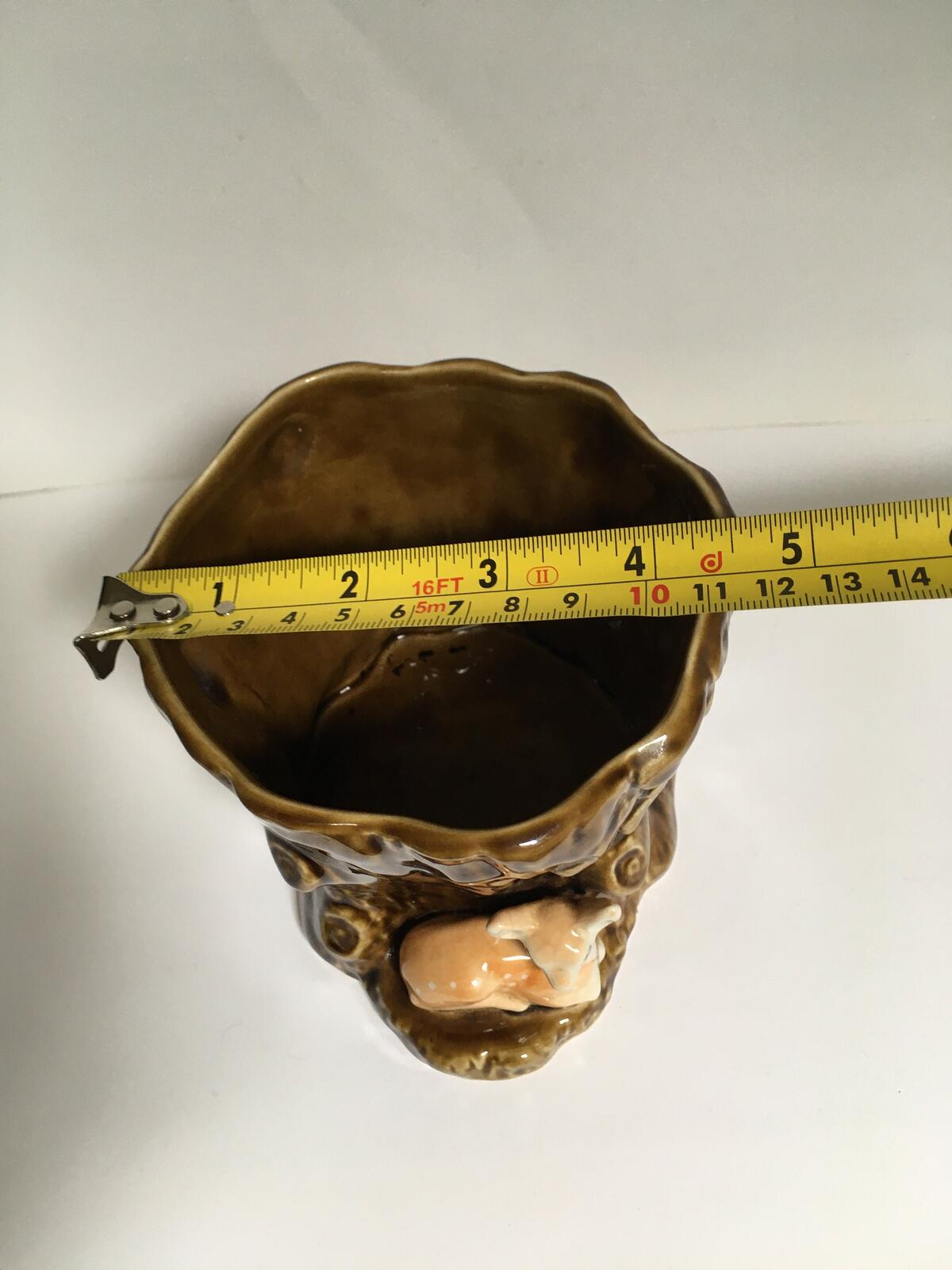 Vintage Sylvac Tree stump planter with fawn. 4287 with original sticker. Quirky vase utensil holder for a vintage kitchen.