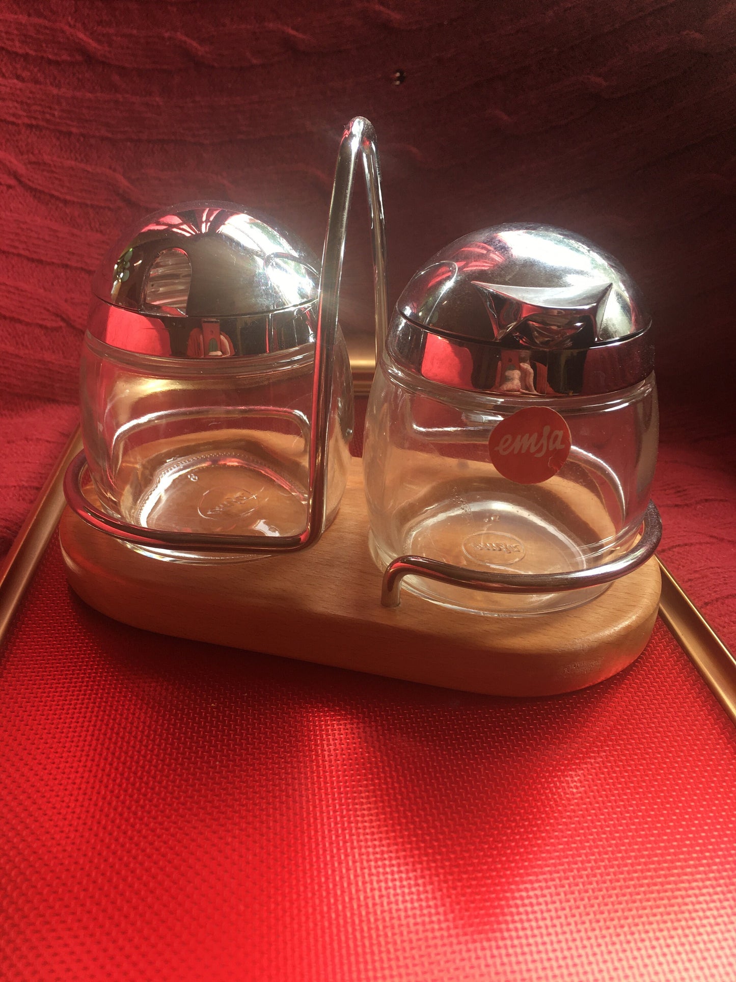 Emsa sugar jar and milk syrup jug. Made in Germany