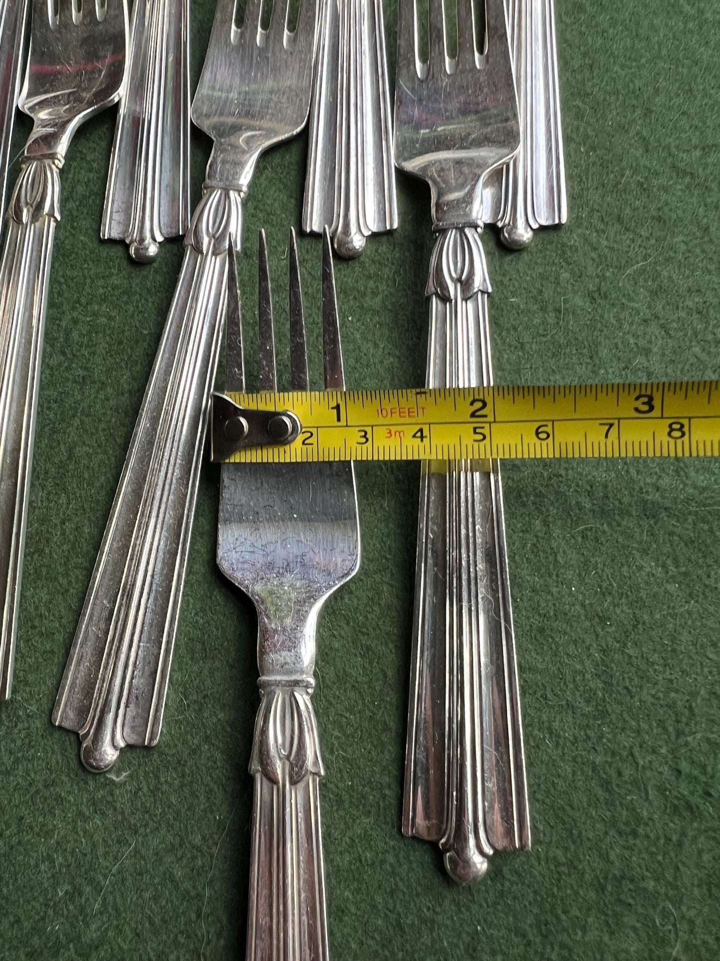 Danish Silver plated forks. Stamped GBS Prima Solvplet.