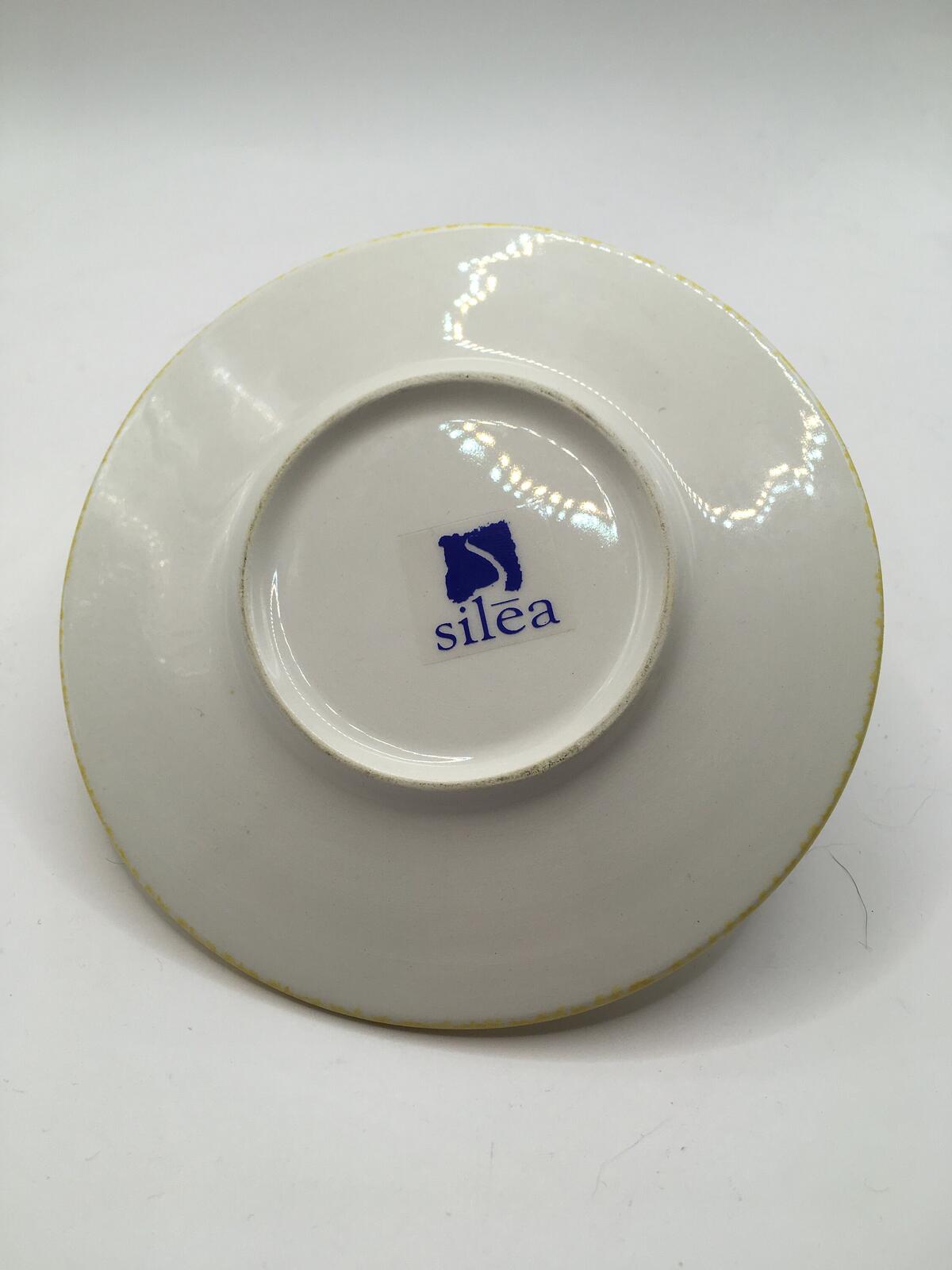 Ceramic Egg Cup. Vintage Silea Spongeware duck goose design.