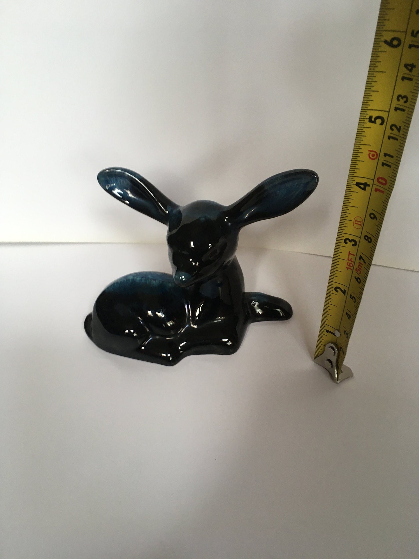 Beautiful resting fawn. Canadian Blue mountain pottery.