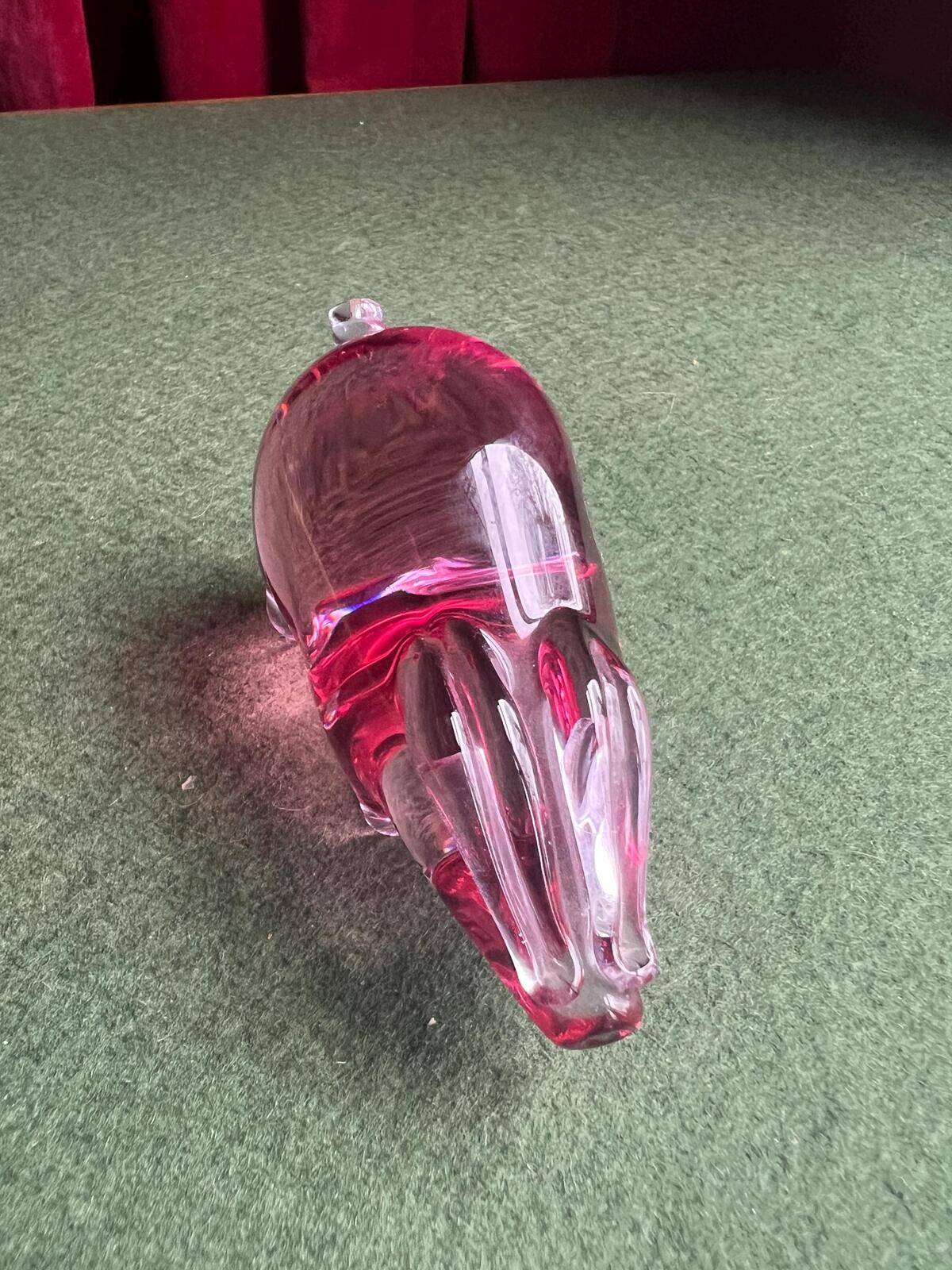 Studio glass pig. Pink glass Wedgewood piglet. Glass collector gift for pig. lover.