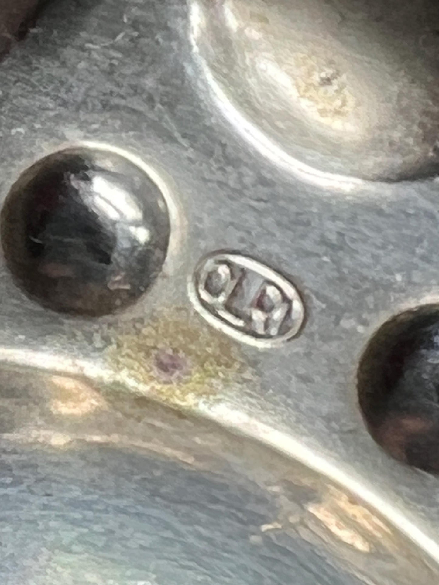 Vintage silver tone tastevin. Vintage barware.