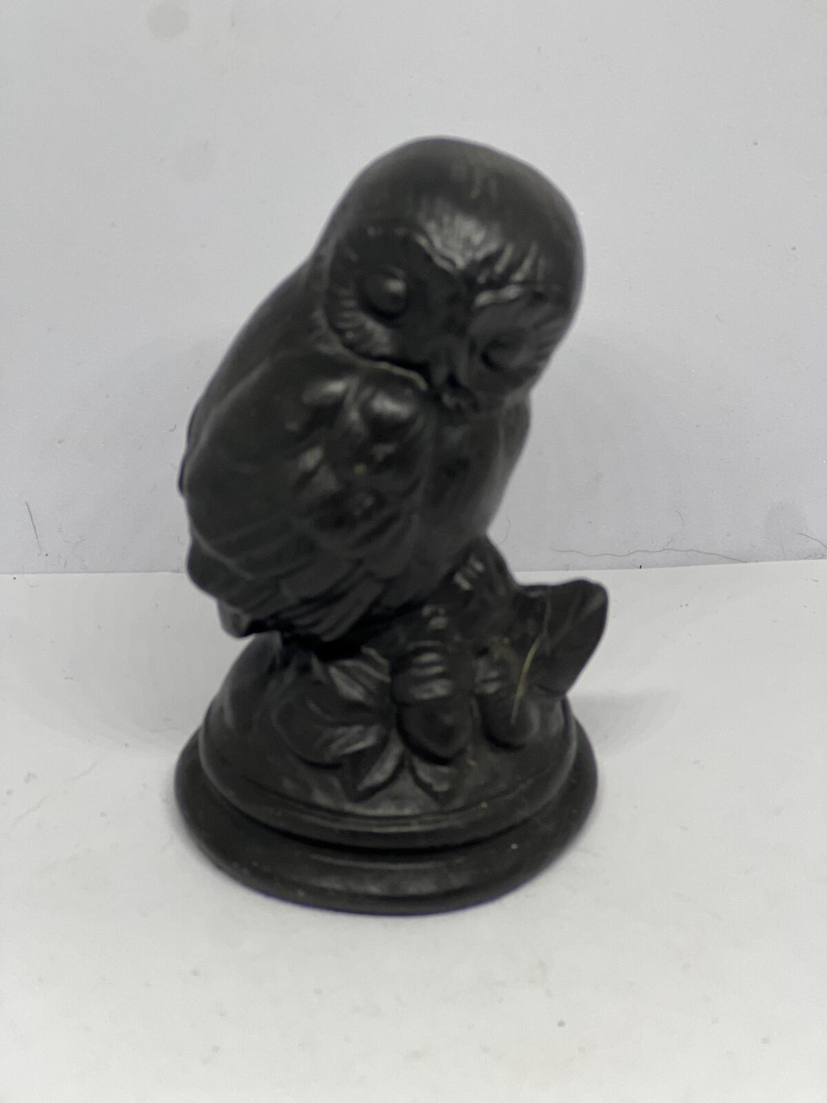 Owl figurine. Hand cast From Slate. Celtic Castings.