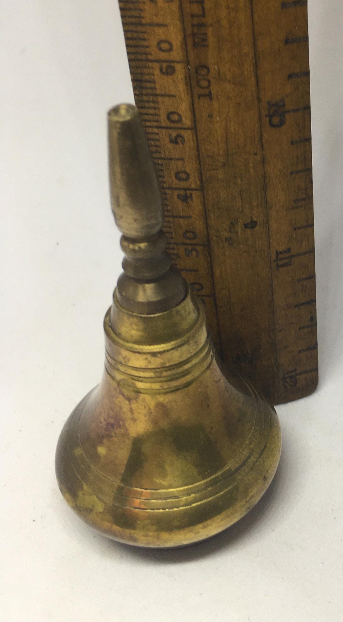 Unusual brass perfume bottle. Quirky brass lover gift  Screw off lid.