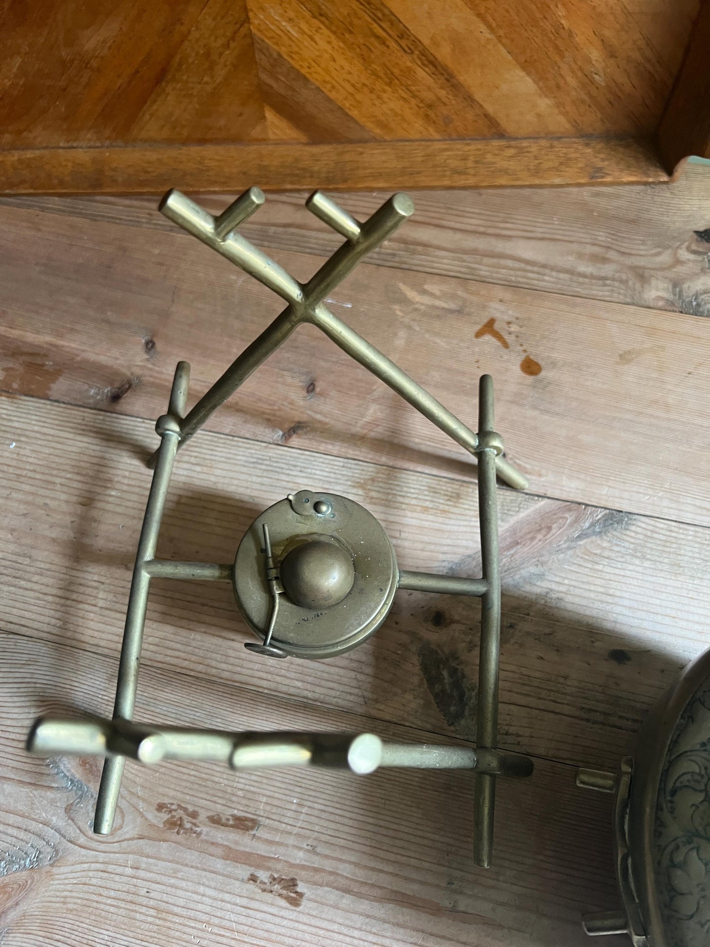 William Soutter Brass Spirit Kettle with Stand.