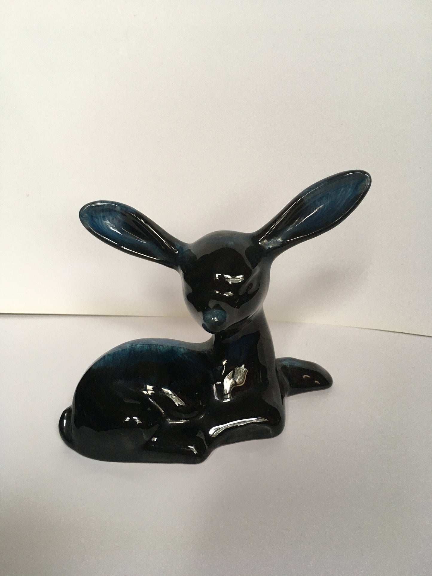 Beautiful resting fawn. Canadian Blue mountain pottery.
