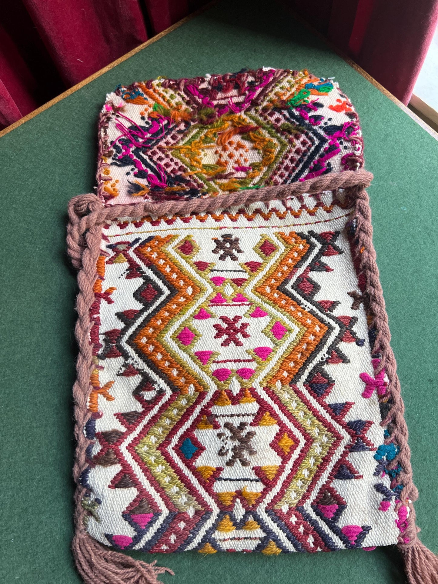 Vintage Kilim style carpet bag. Indie Boho crossbody bag.