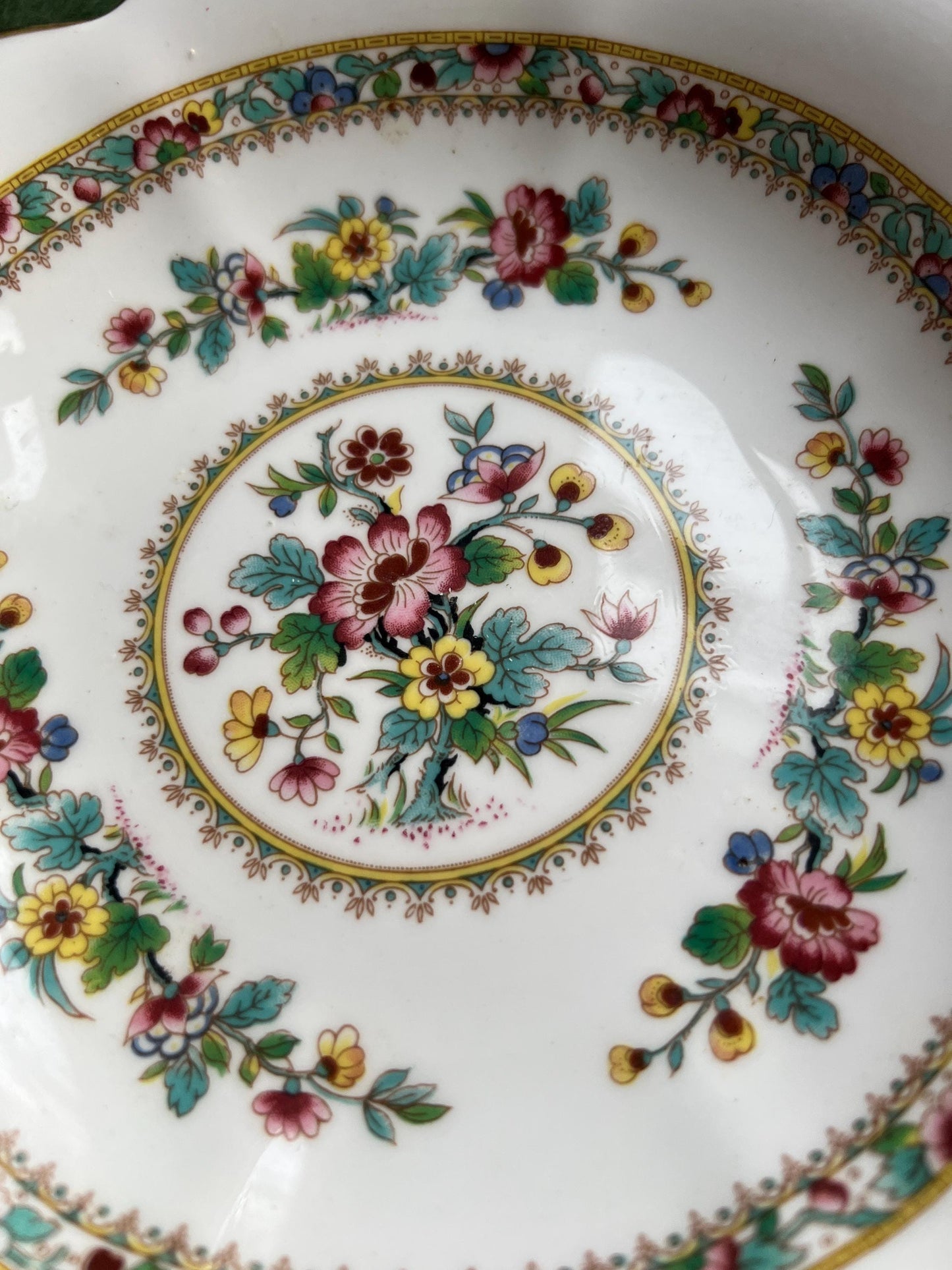 2 handled decorative serving bowl.  Stamped Coal Port Ming Rose.