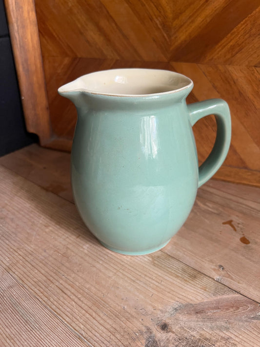 Vintage Denby jug. Manor Green pitcher custard jug. Stamped Denby Stoneware 2pt Made in England.