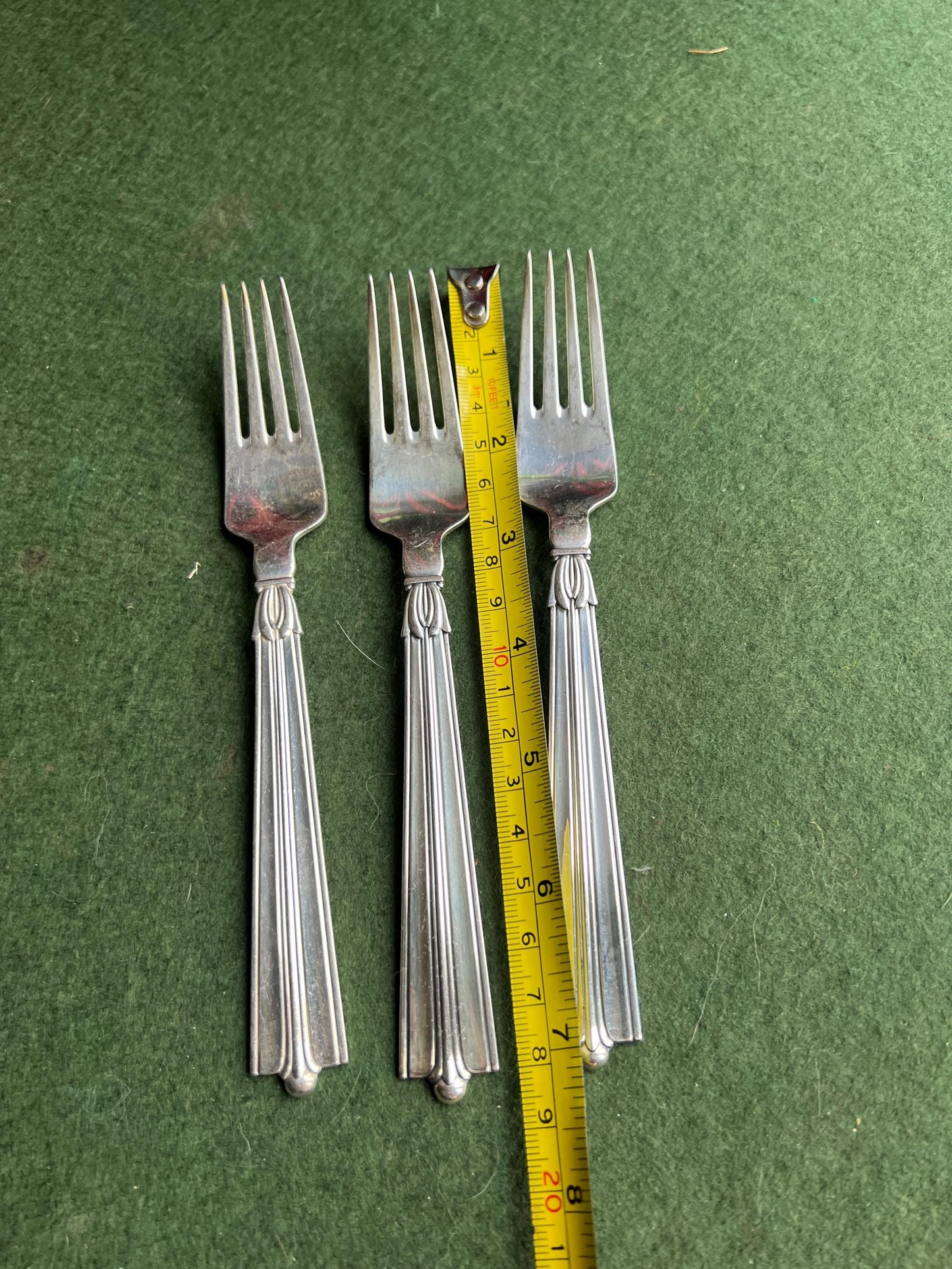 Danish Silver plated forks. Stamped GBS Prima Solvplet.