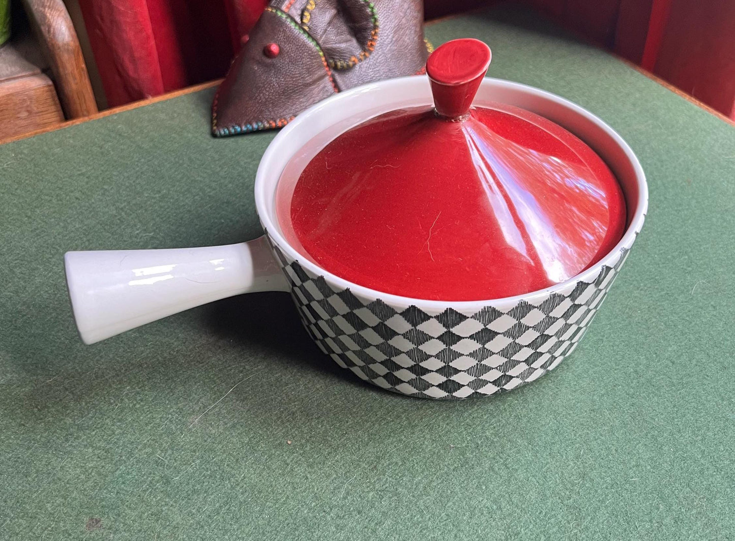 Vintage lidded ceramic casserole dish Rörstrand Made in Sweden