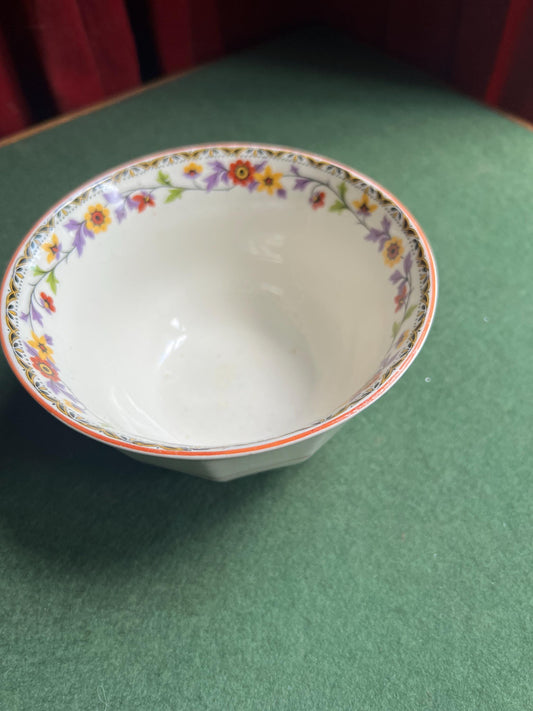 Vintage ceramic serving bowl. Floral pattern. Stamped Myott son and co England.