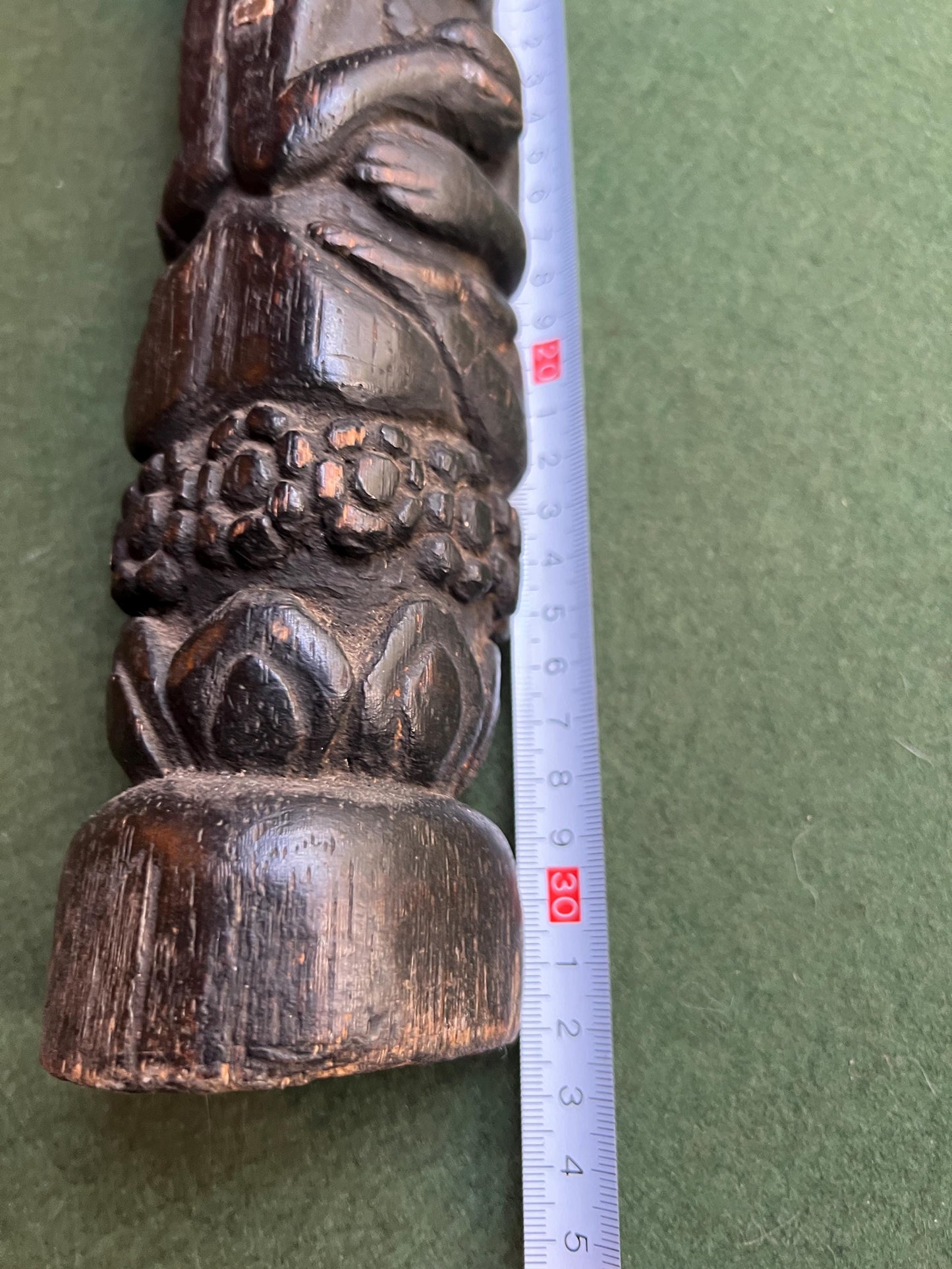 Vintage Makonde Tree of Life Sculpture. Hand-carved Wooden Statue.