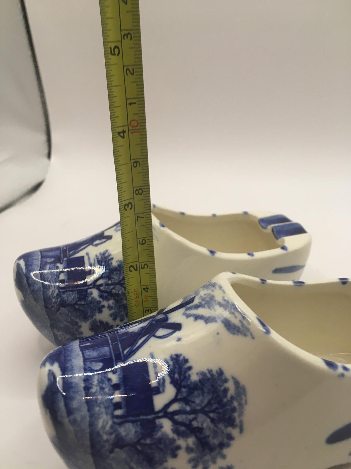 Pair Delft ware clog ashtrays. Tobacciania collectors gift.