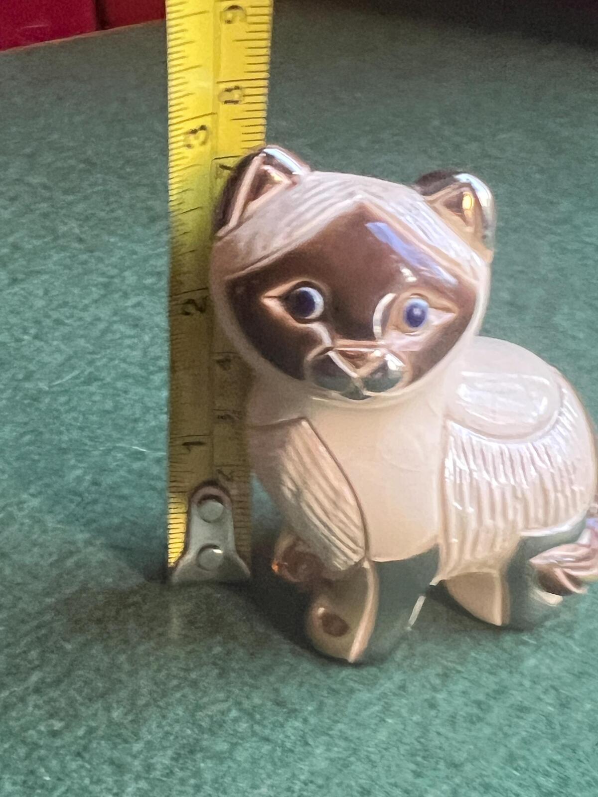 De Rosa Rinconada 1724 Siamese Cat Gold and Platinum Figurine.