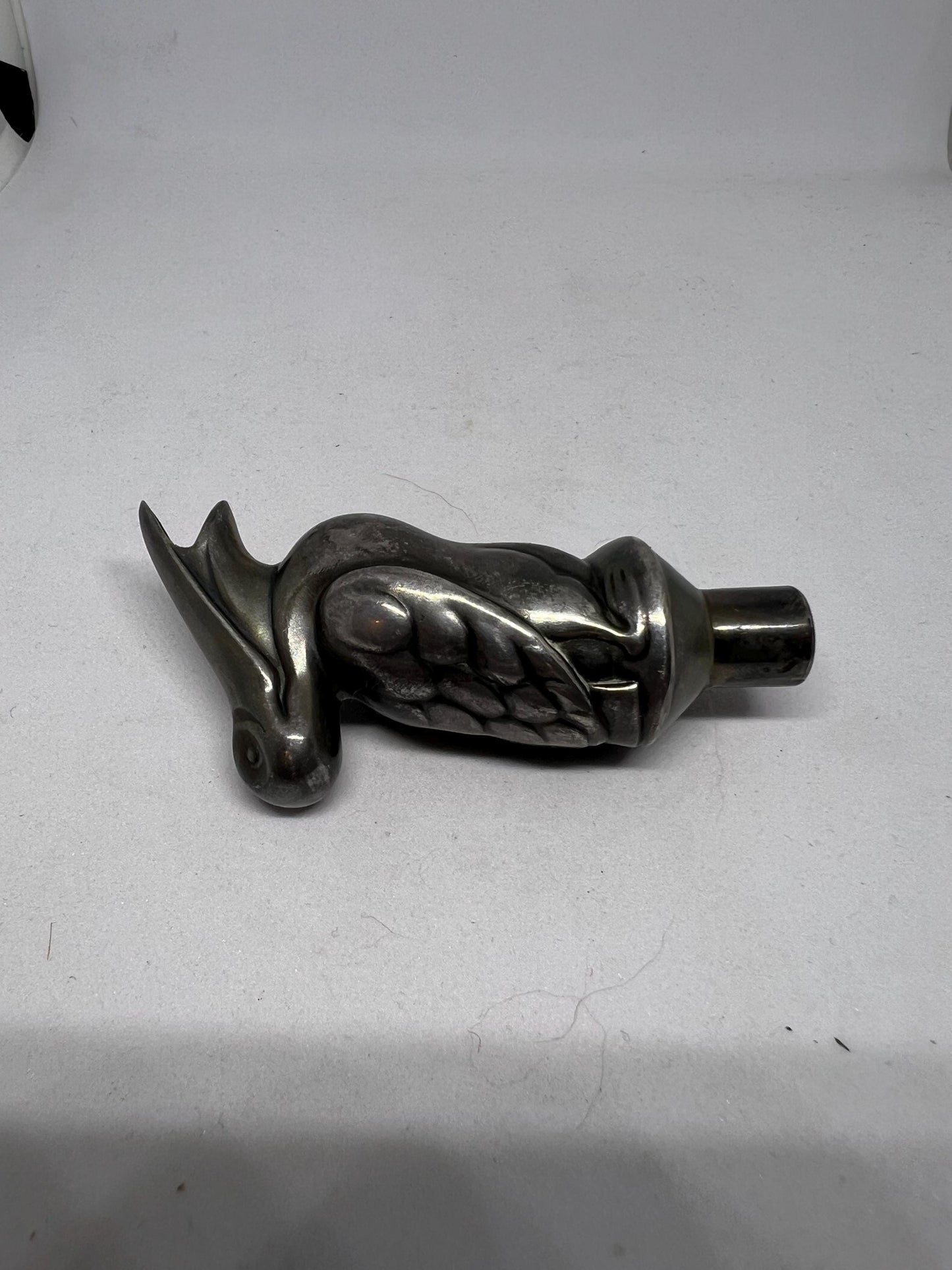 Danish silver plated Pelican shaped Art Deco 1930s wine pourer.