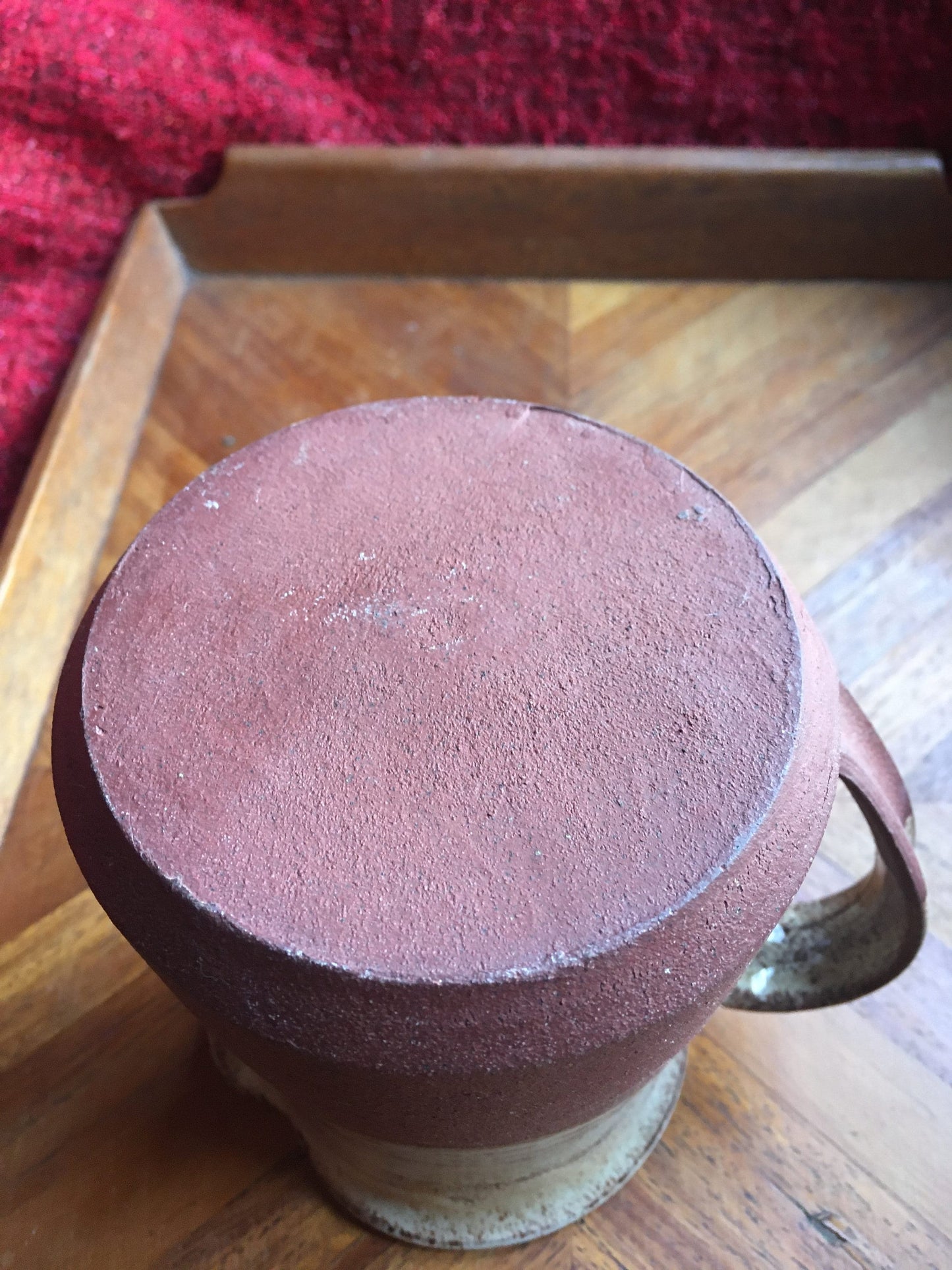 Studio pottery water jug pitcher.