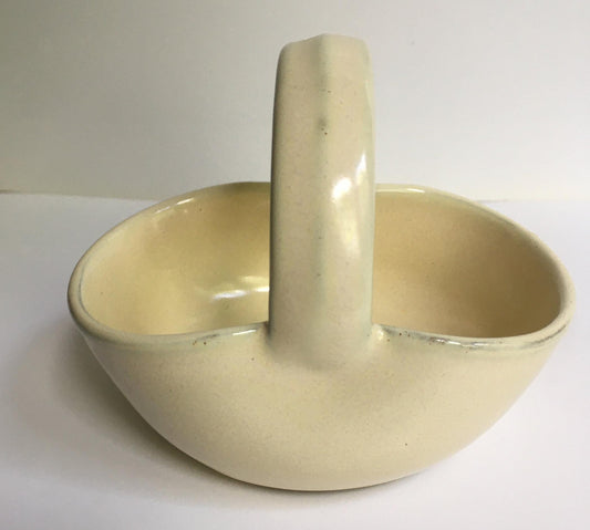 Denby pottery cream glazed basket.
