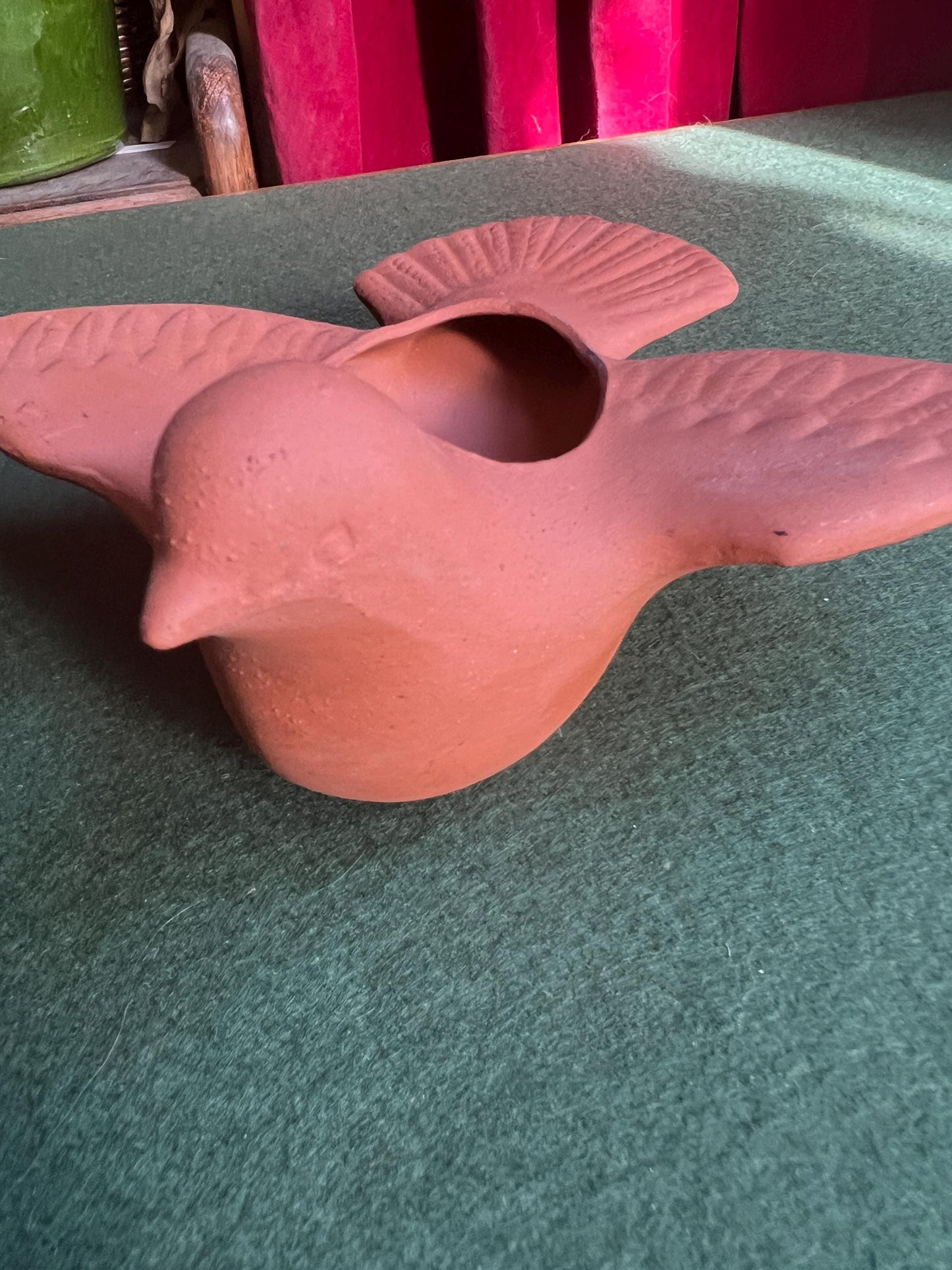 Vintage terracotta bird planter. Stamped Dalton Pottery Cumbria.