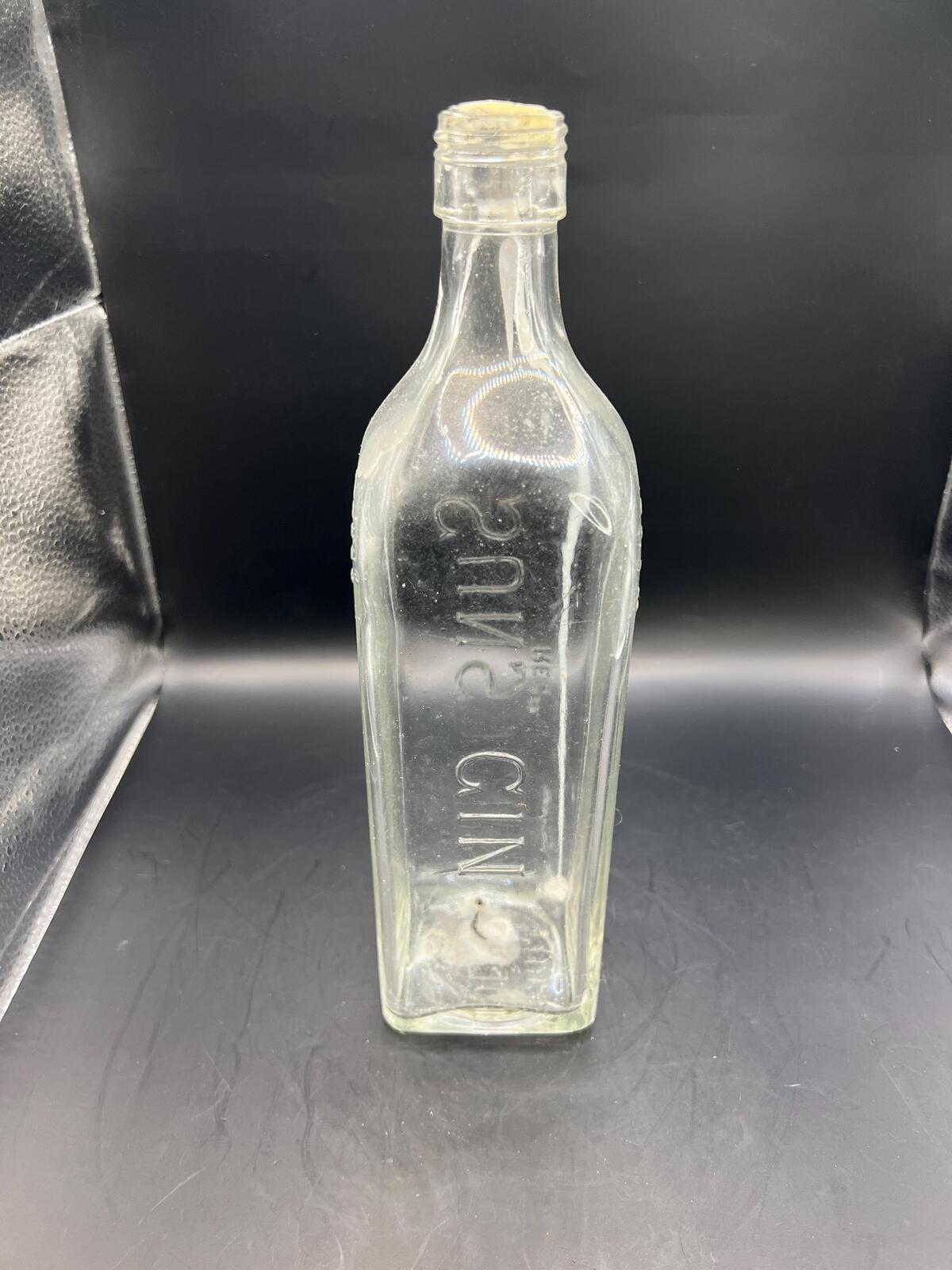 Vintage liquor bottle Stamped Sunstar MacPherson's Gin Reg No 409825