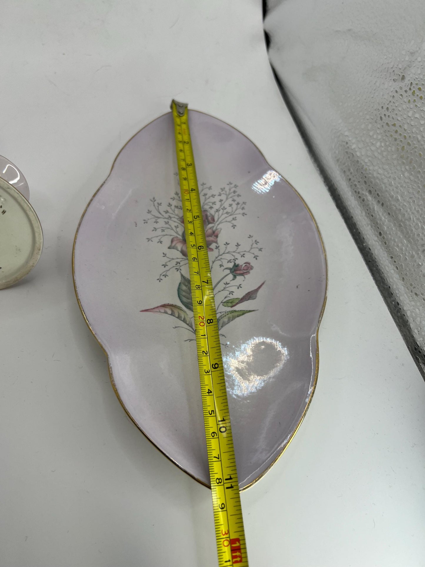 Carlton ware dressing table set Art Deco Lilac ceramic floral decor