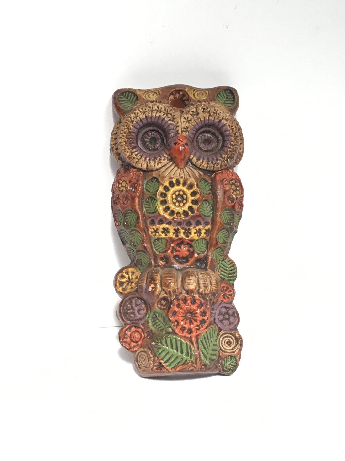 Ceramica Convento Jesus Maria owl figurine. Aracena Pottery. Spanish vintage. 1970s