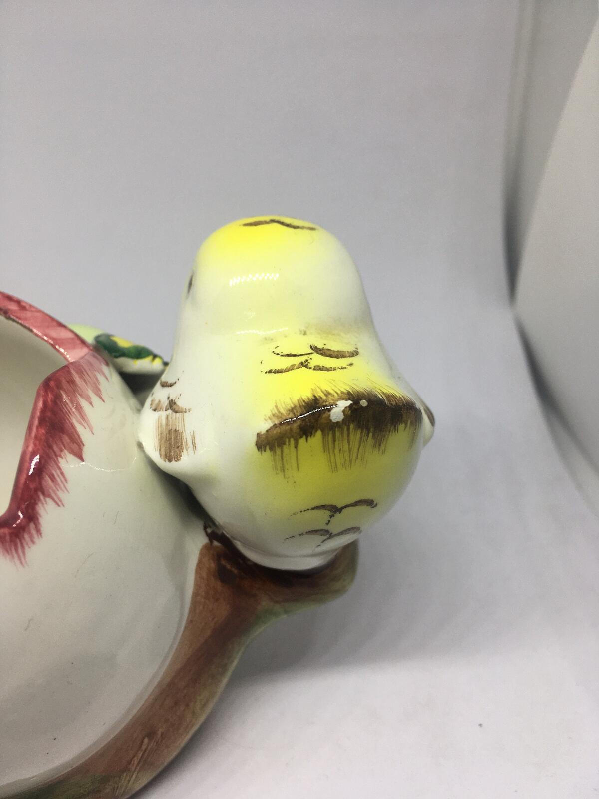 Kitsch Egg cup ceramic chick and egg plant pot. Made in Italy