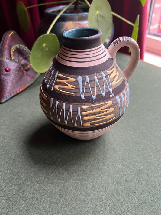 Vintage decorative handled vase jug. Carstens Austria 4522-14 flagon.