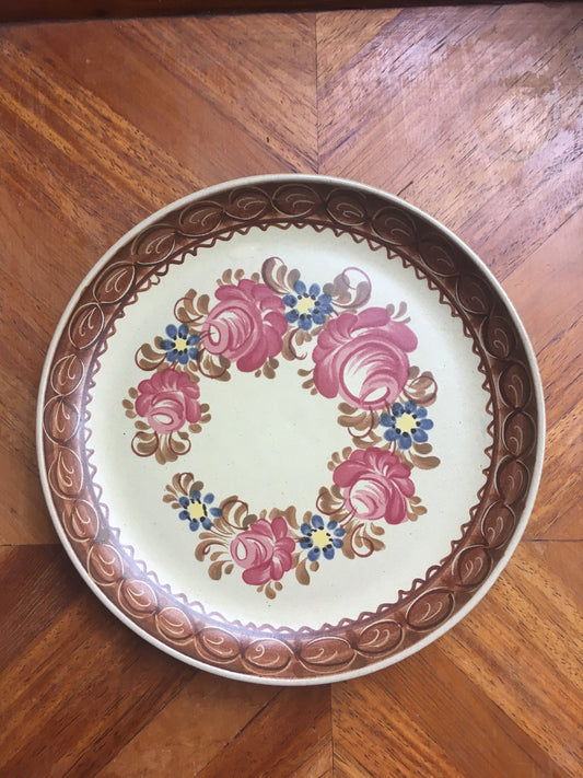 Vintage Austrian decorative plate. Stamped Larnhof Stoob.