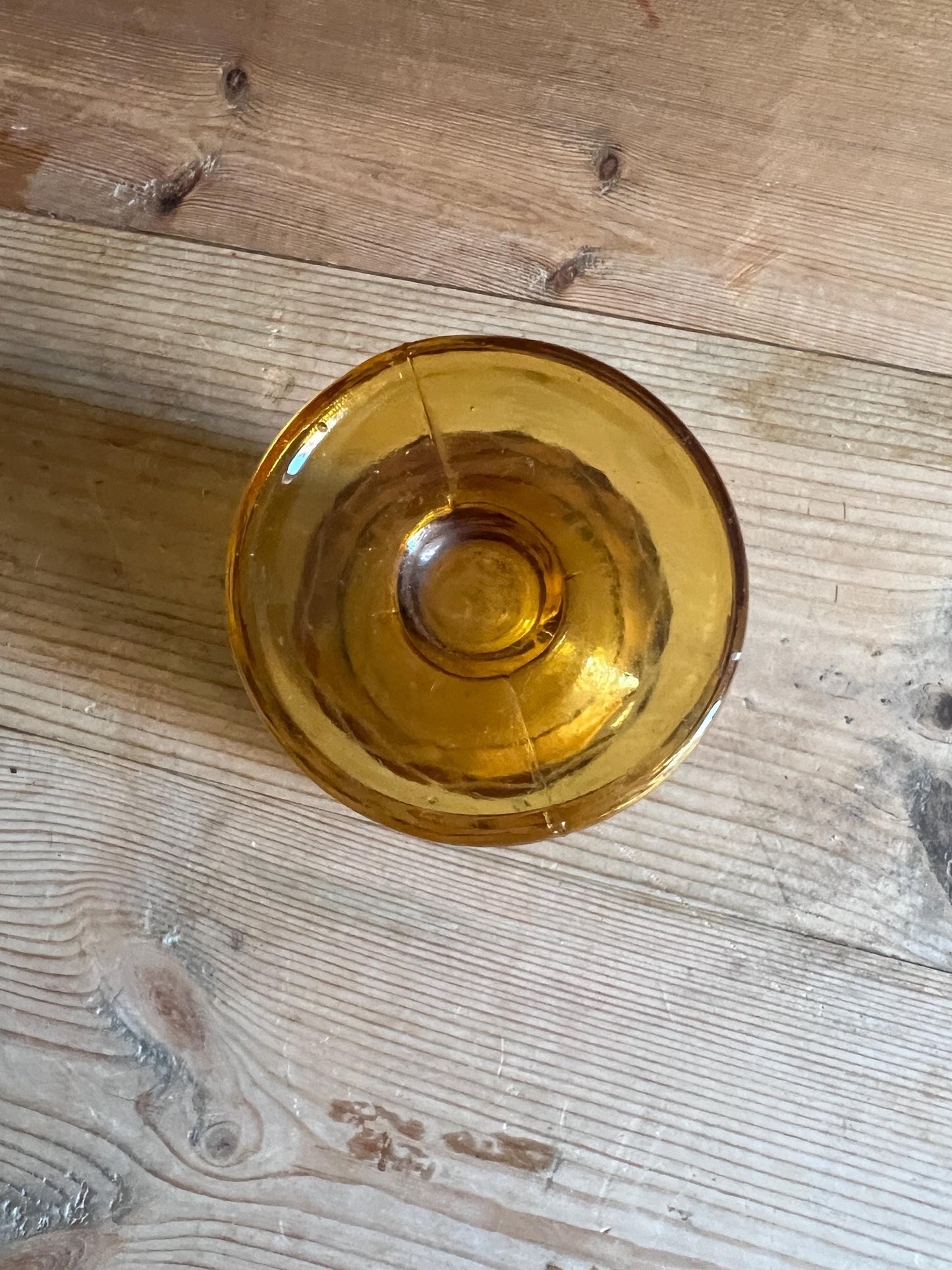 Vintage footed tumbler. Indiana Whitehall Amber glass cubist design drink ware.