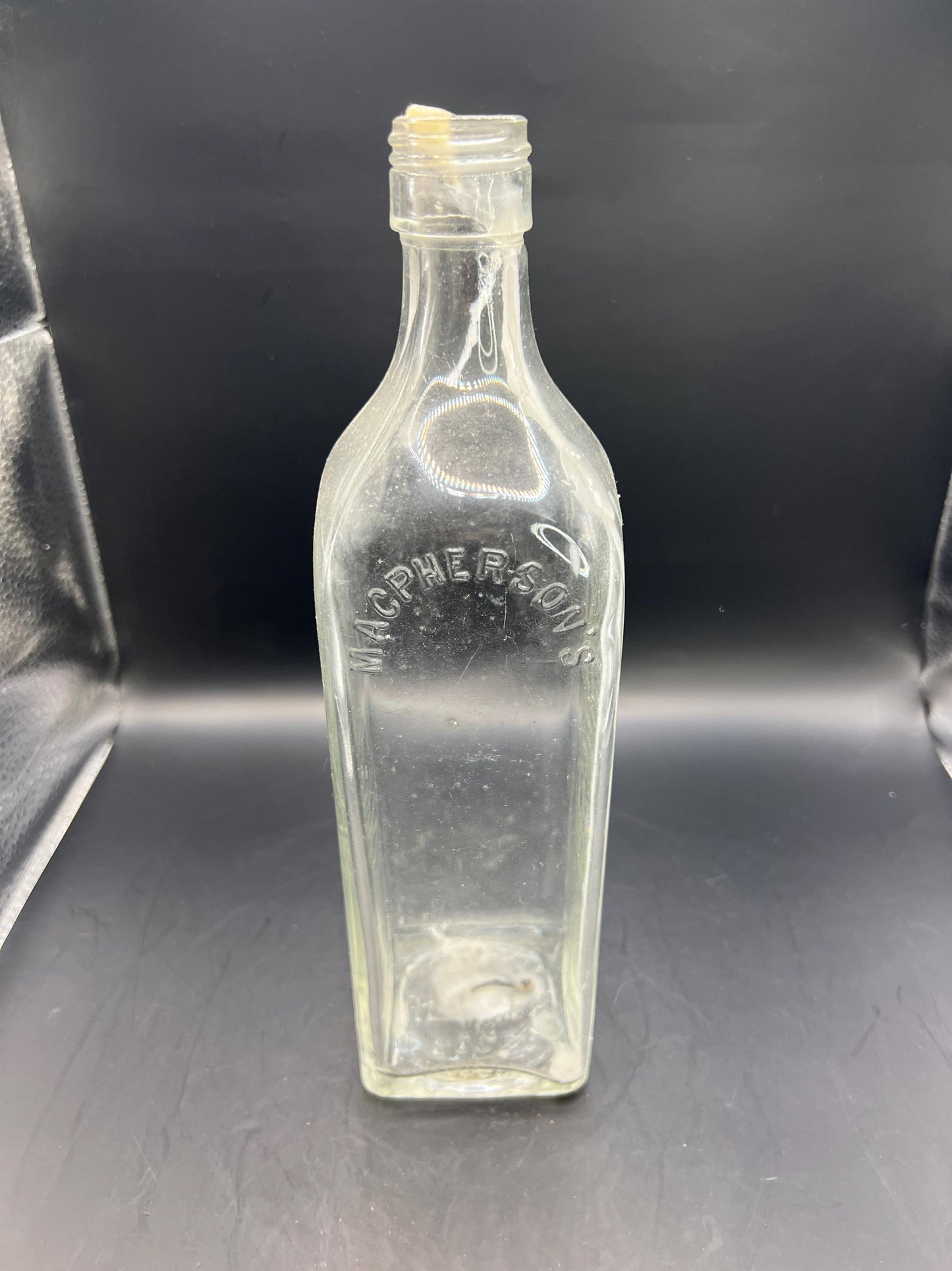 Vintage liquor bottle Stamped Sunstar MacPherson's Gin Reg No 409825