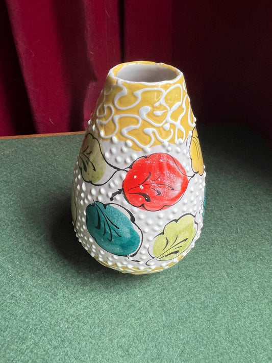 Vintage ceramic posy vase Mid-Century Italian pottery Alla Moda Relief