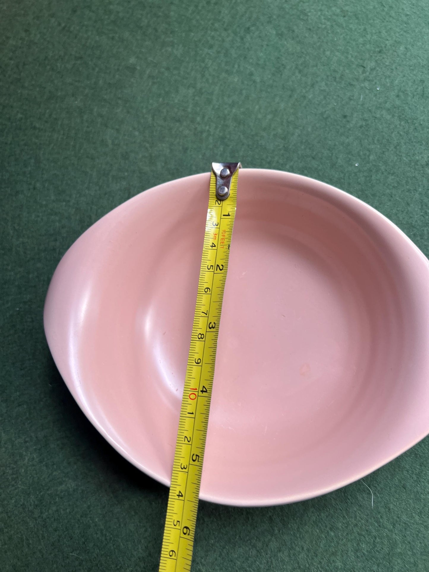 Vintage Poole pottery Seagull pink oval handled serving trinket dish.